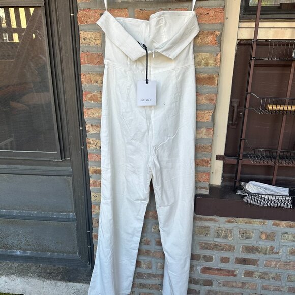 Runaway the Label RUNAWAY TAHARI JUMPSUIT - WHITE Size AUS L US 8 - Picture 4 of 4